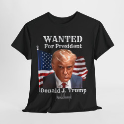 Trump Signature 2024 T-Shirt Wanted For President  Black + 10 colors