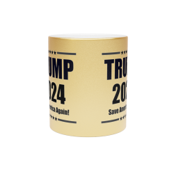 Trump 2024 Flakey Gold Covered Ceramic Mug