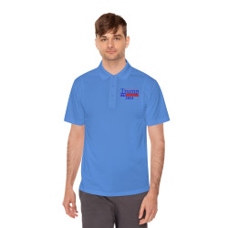 Trump Polo Make America Great Again 2024 White +6 NO FEEL Dye Printing