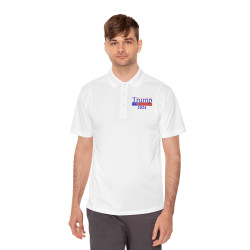 Trump Polo Make America Great Again 2024 White +6 NO FEEL Dye Printing