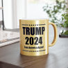 Trump 2024 Flakey Gold Covered Ceramic Mug