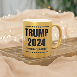 Trump 2024 Flakey Gold Covered Ceramic Mug