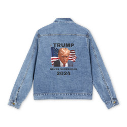Trump Never Surrender Denin Jacket 2024