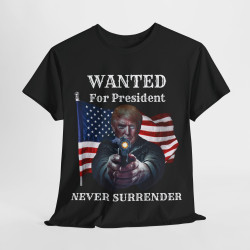 Trump 2024 T-Shirt MugShot Wanted For President  Black