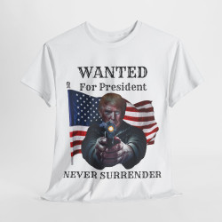 Trump 2024 T-Shirt Punisher Never Surrender White  +9 Colors